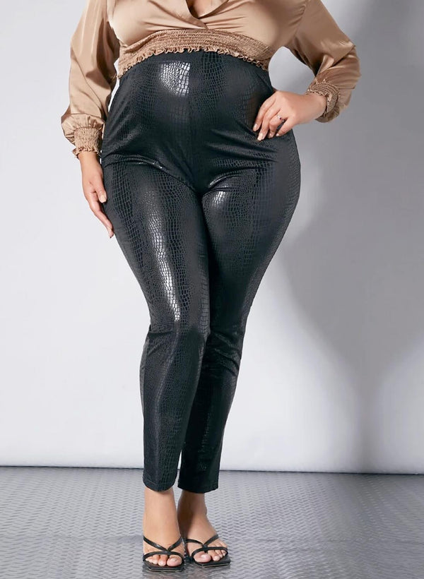 Curvy Mama Croc Leggings Curvy And Stout 