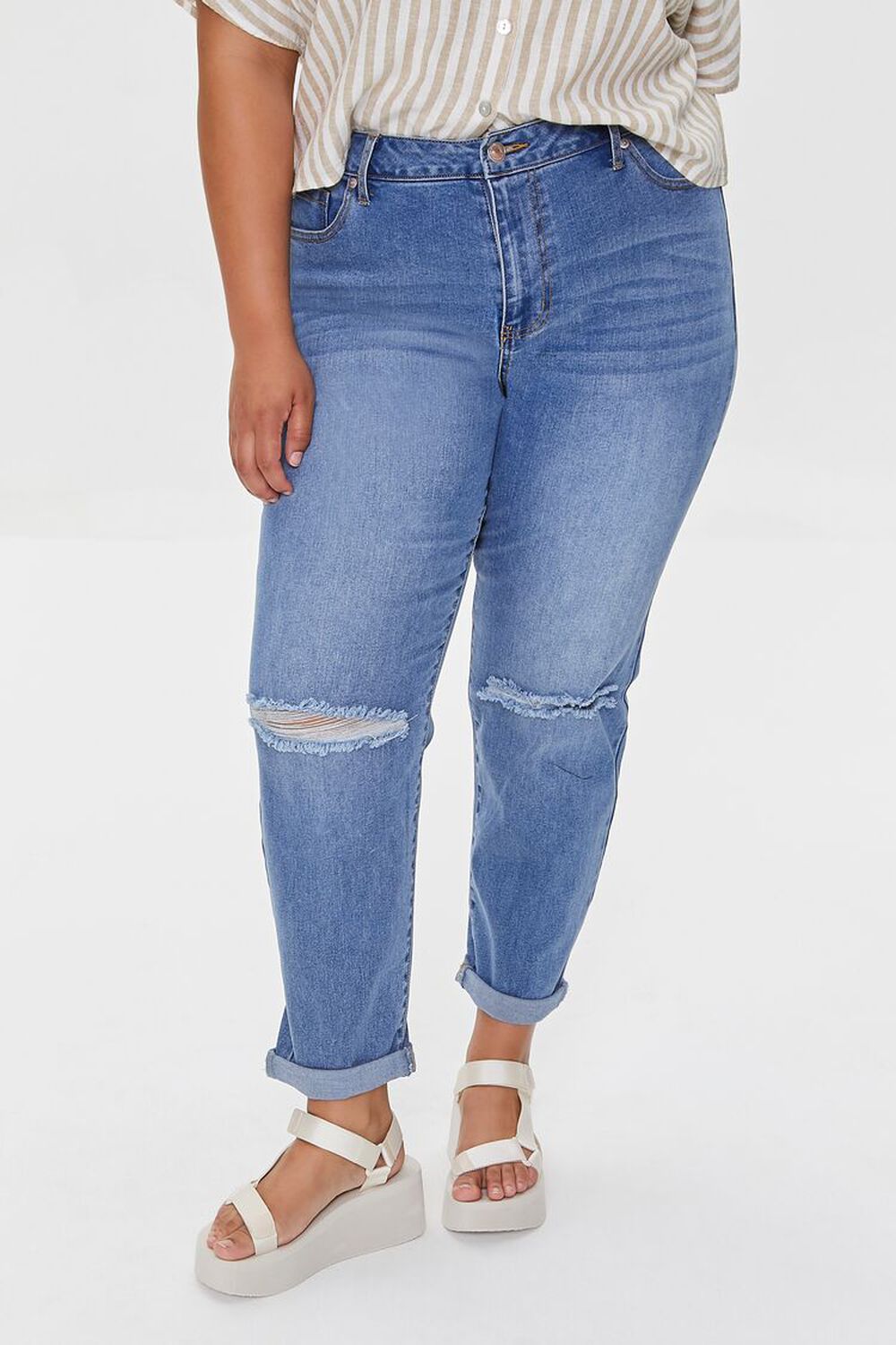 Distressed Boyfriend Jeans