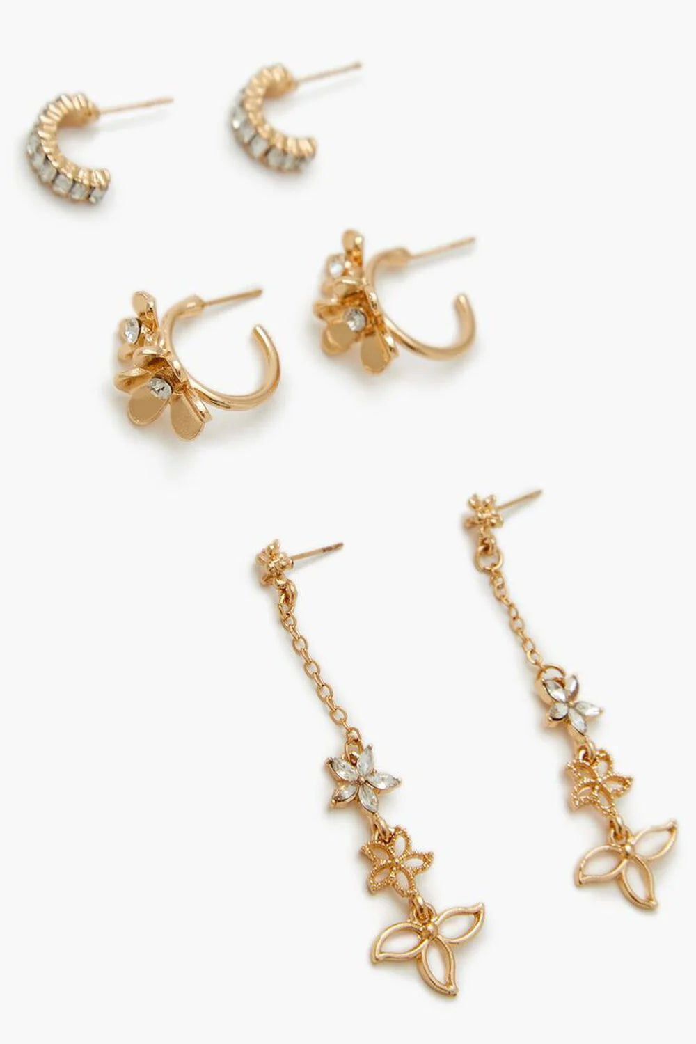 Flower Hoop Set - 3 pör