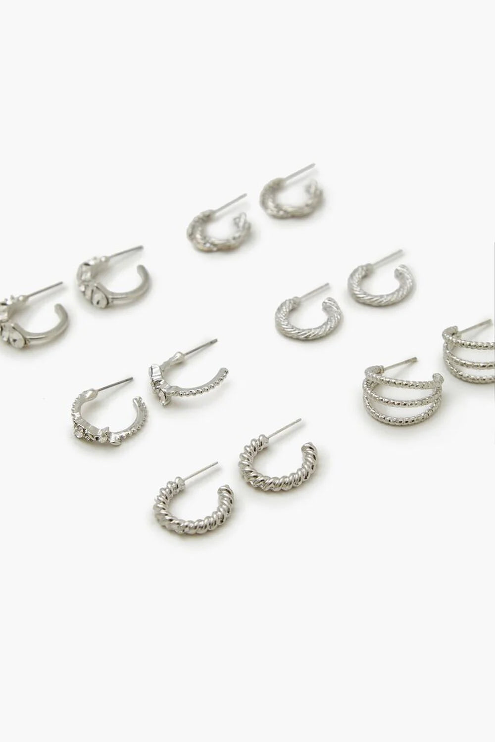 Detail Hoops Eyrnalokkar - 6 Pör