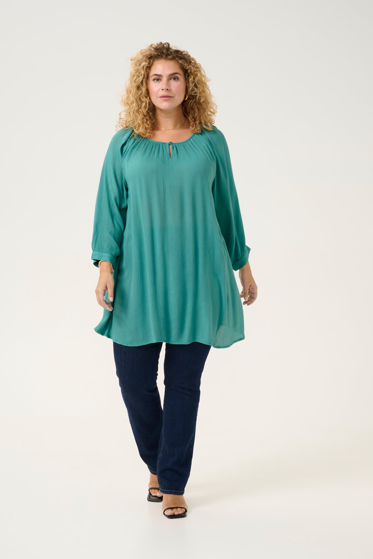 Ami Button Túnika - Teal