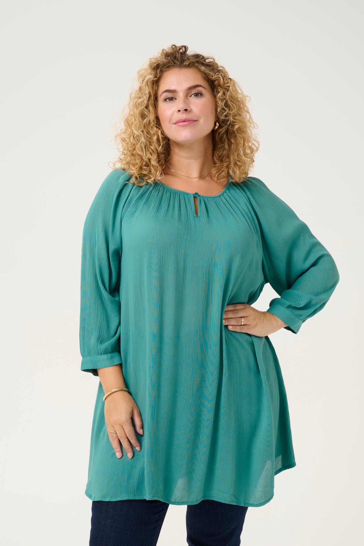 Ami Button Túnika - Teal