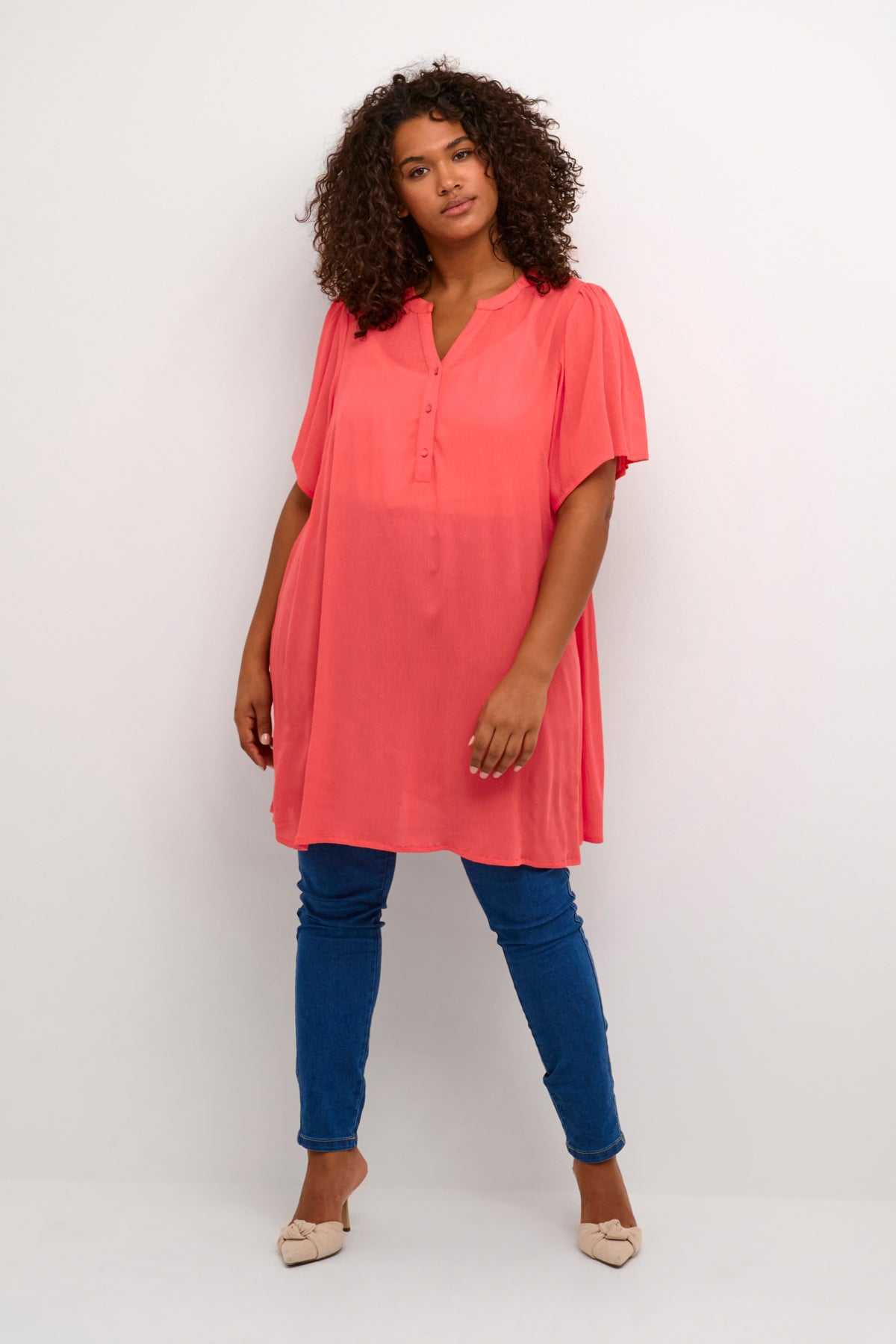 Ami Puff Cayenne Túnika