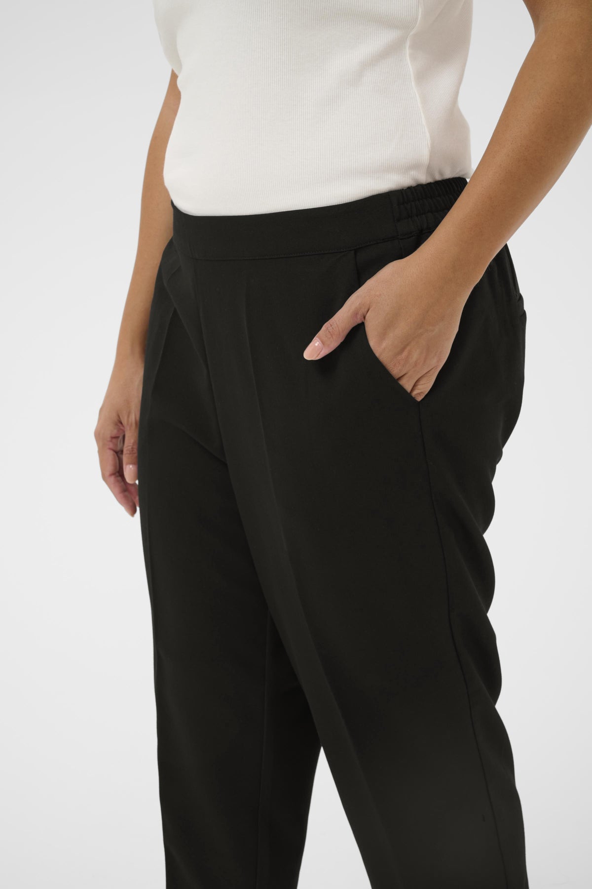 Sakira Cropped Buxur - Svartar
