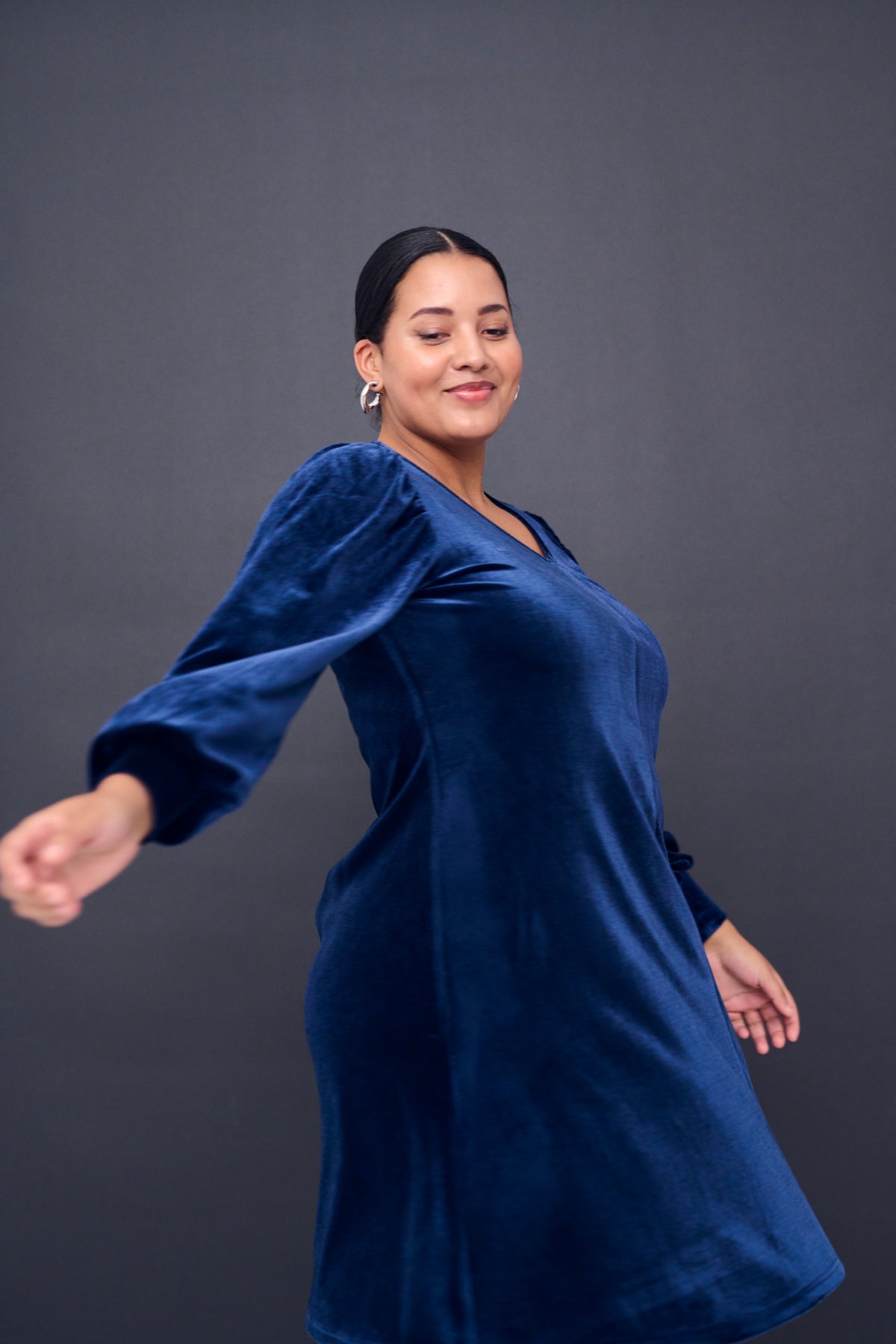 Hellen Velúr Kjóll