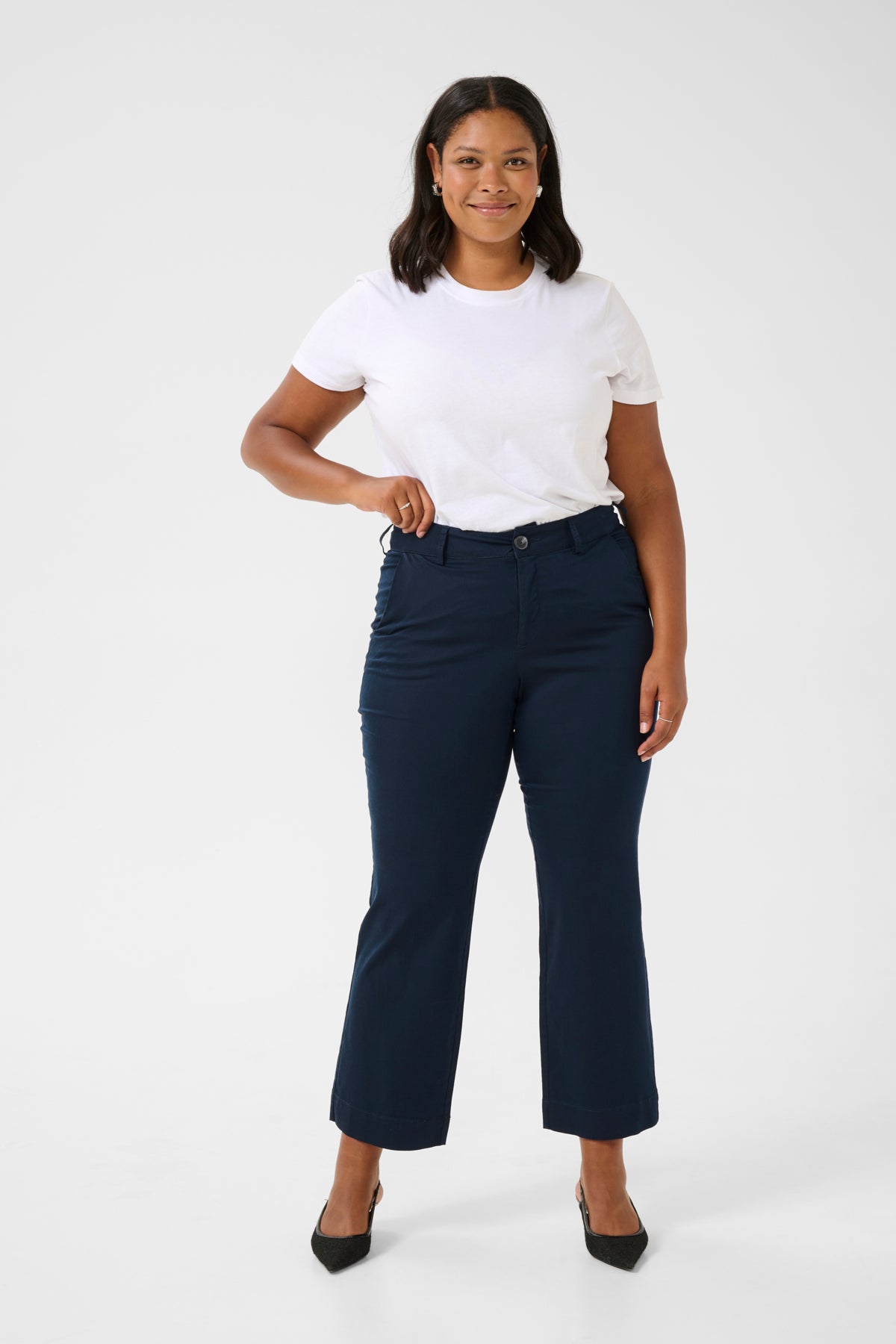 Leana Flared Buxur - Midnight