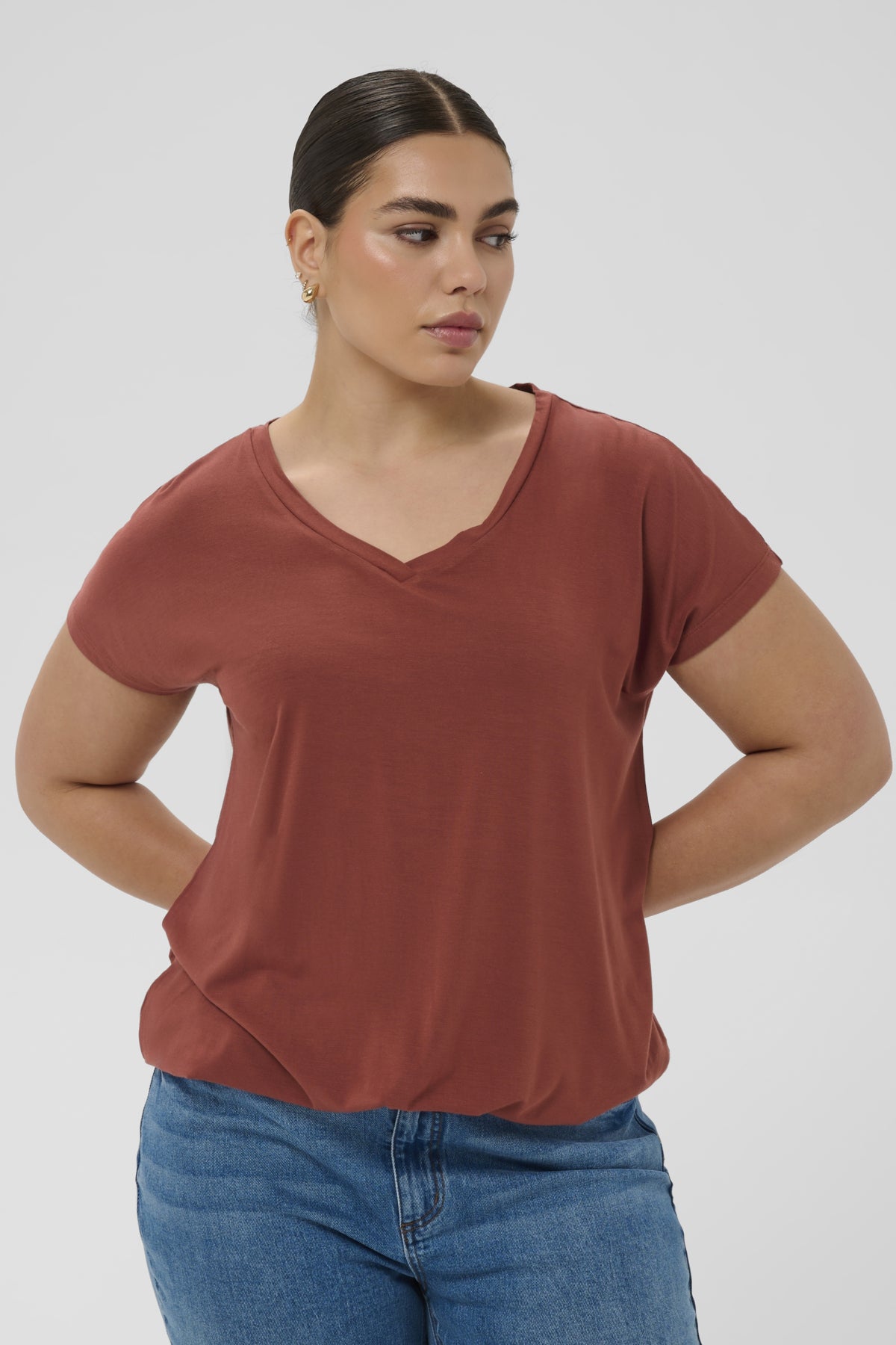 Jena Elastic Stuttermabolur