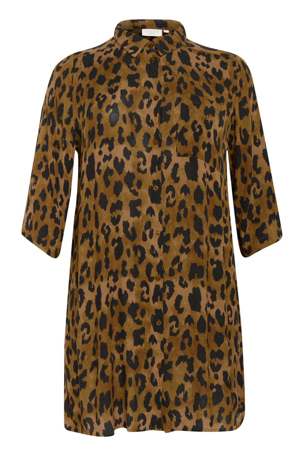 Molly Skyrtukjóll - Brown Leopard