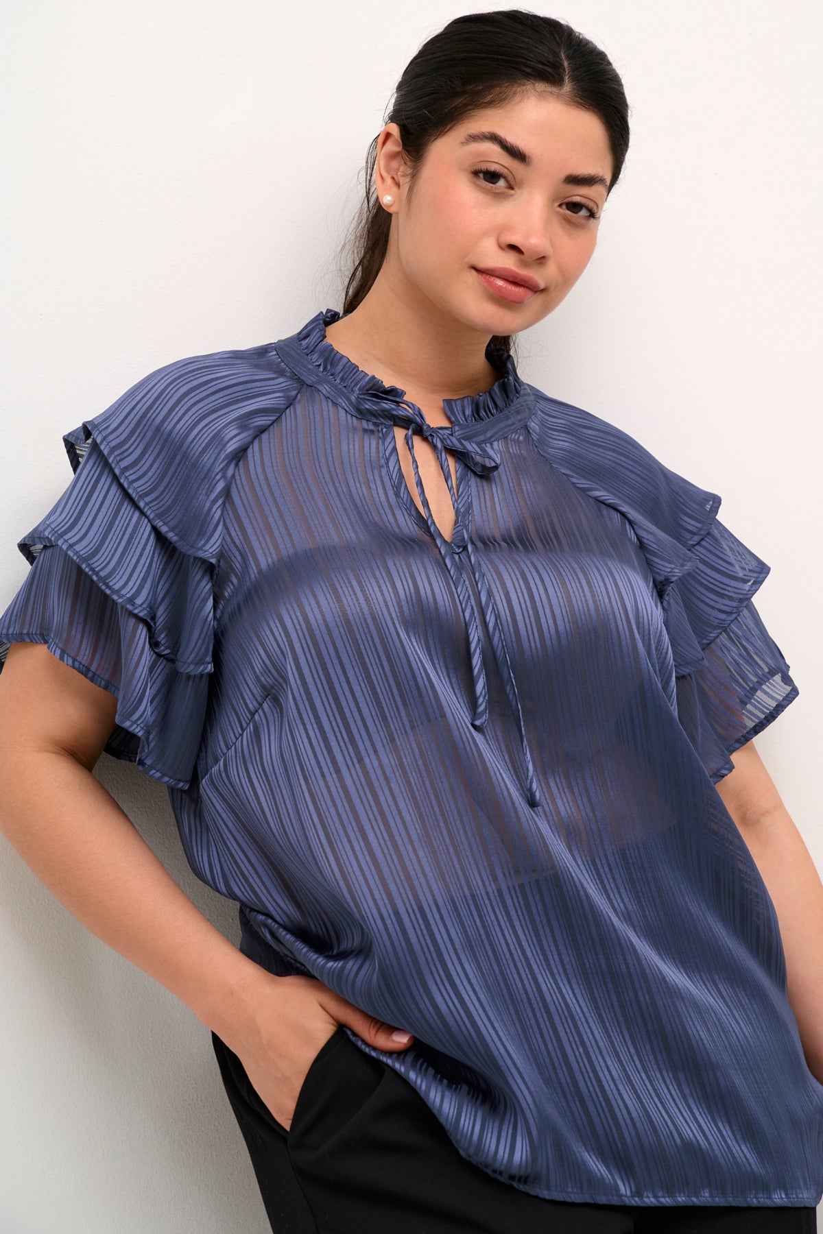 Blue Indigo Blússa