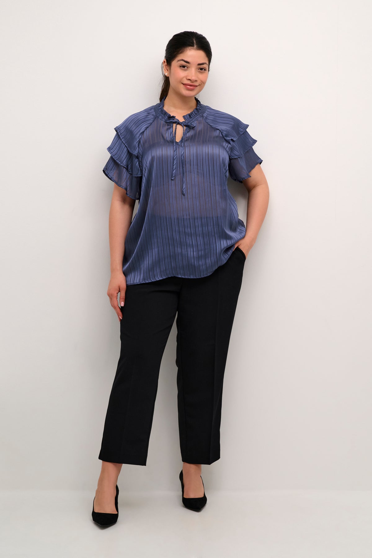 Blue Indigo Blússa