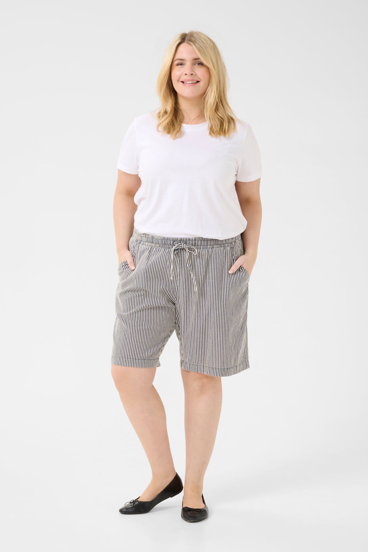 Nana Striped Stuttbuxur