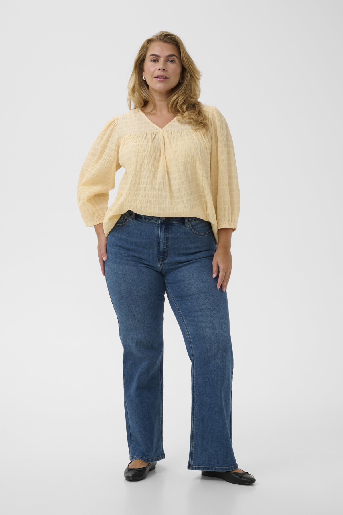 Flora Flare Long Jeans - Denim