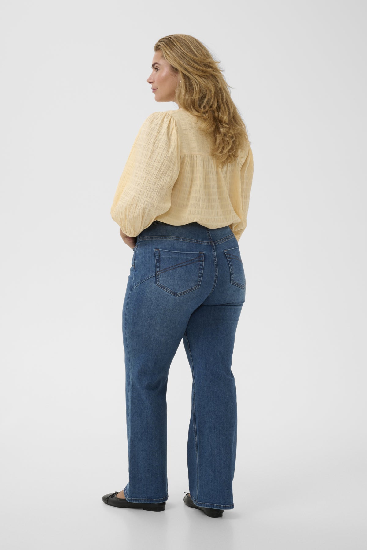 Flora Flare Long Jeans - Denim