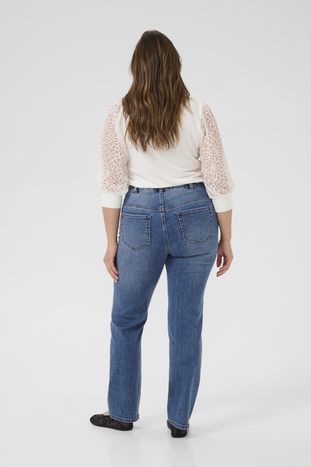 Dina Straight Jeans - Blue Denim