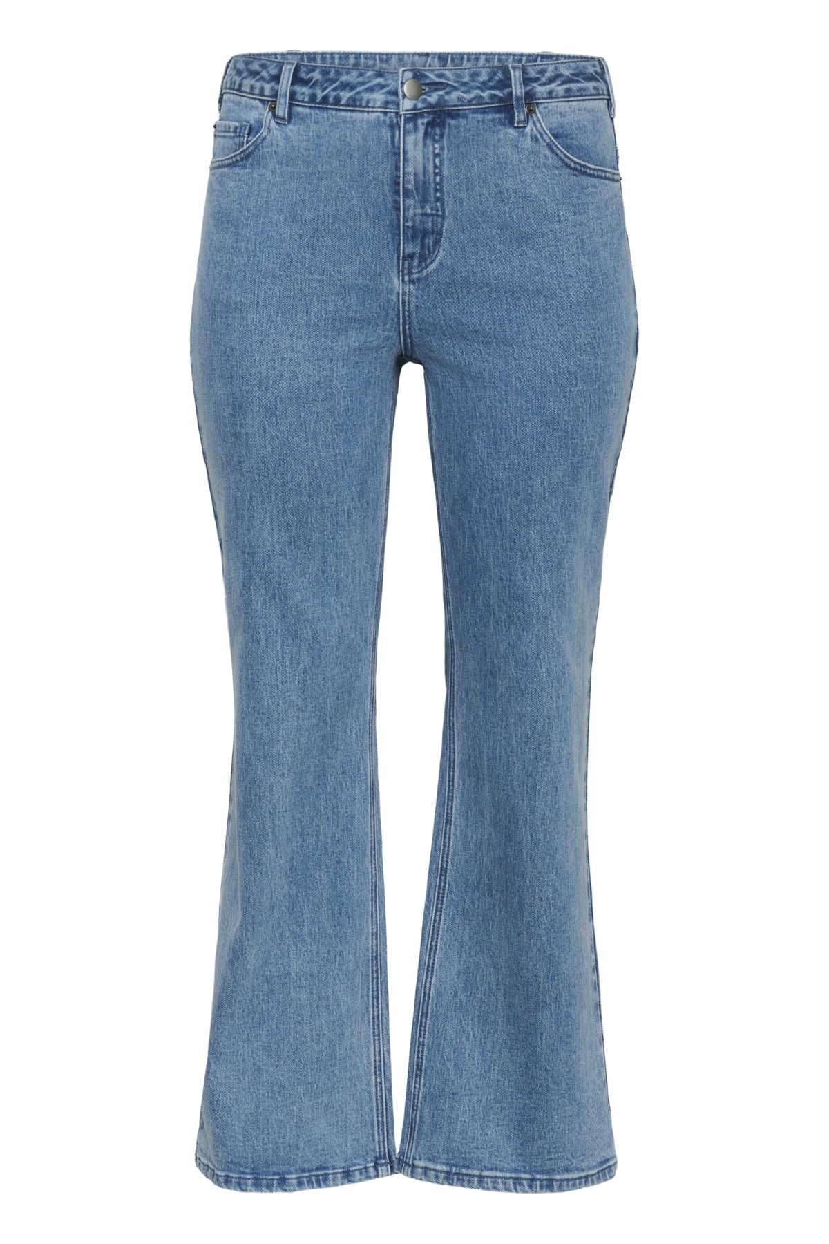 Flora Flare Long Jeans - Blue Washed