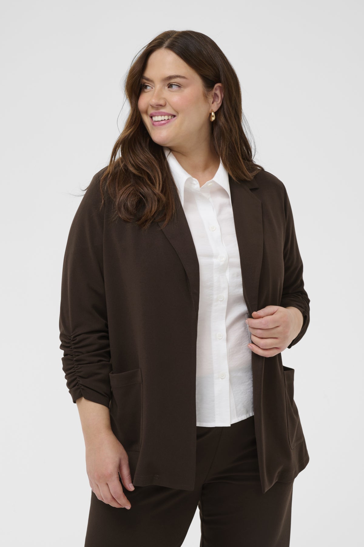 Pheolo Blazer Jakki - Coffee Bean