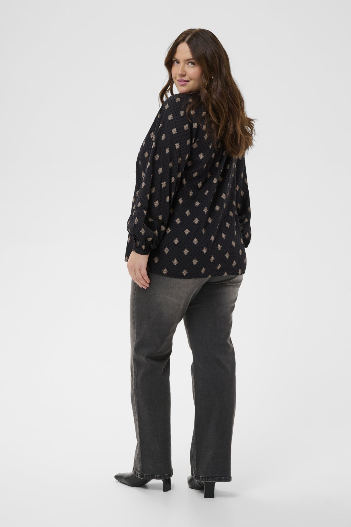 Flora Flare Long Jeans - Grey Vintage