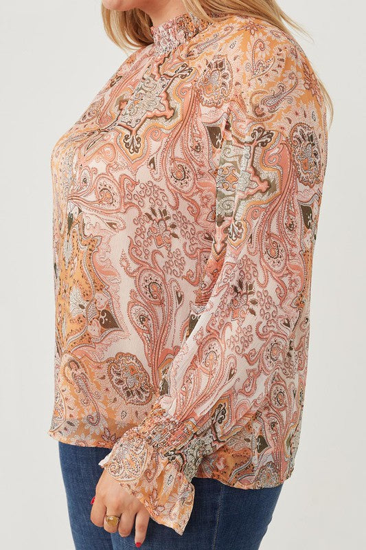 Paisley Print Toppur