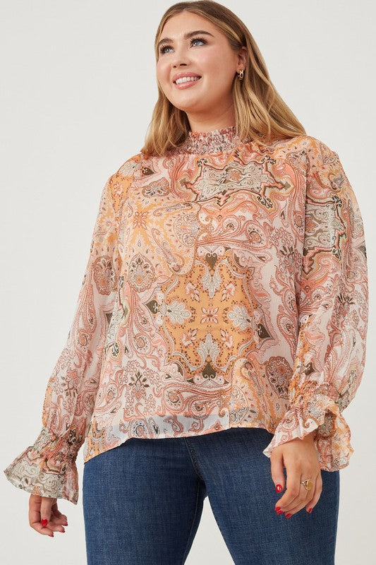 Paisley Print Toppur