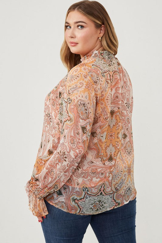 Paisley Print Toppur