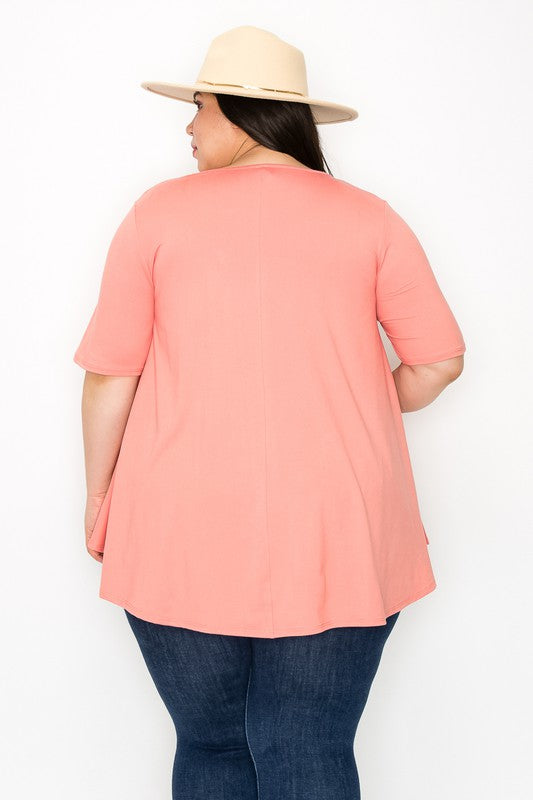 Curvy Lovey Túnik Top