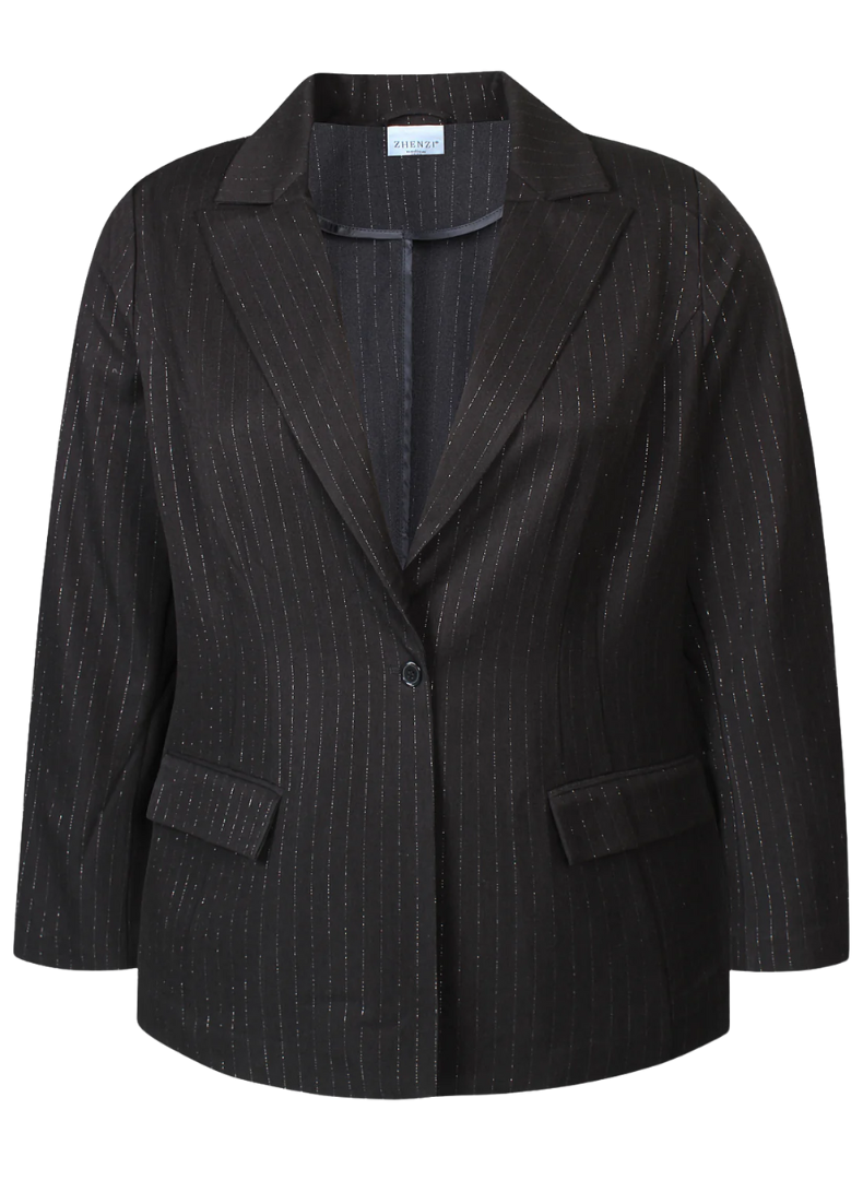 Vaya Blazer - Silver Pinstripe