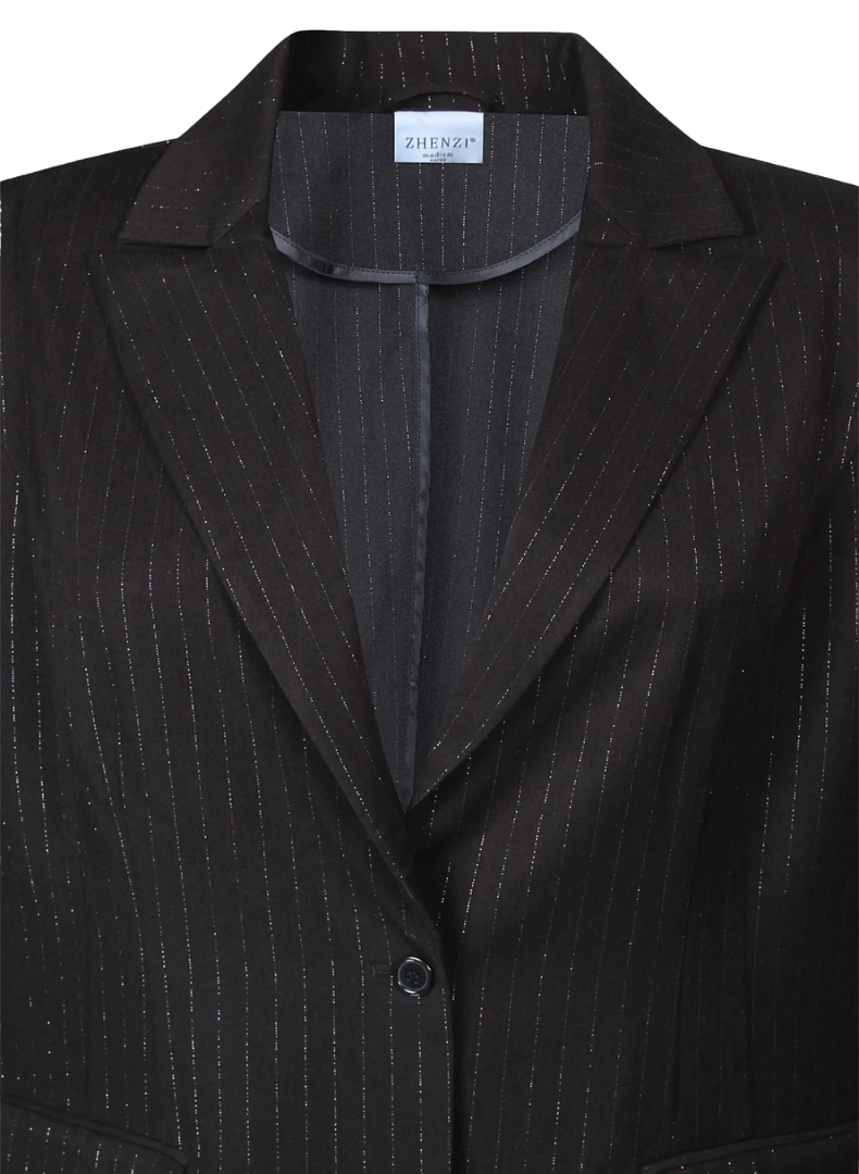 Vaya Blazer - Silver Pinstripe