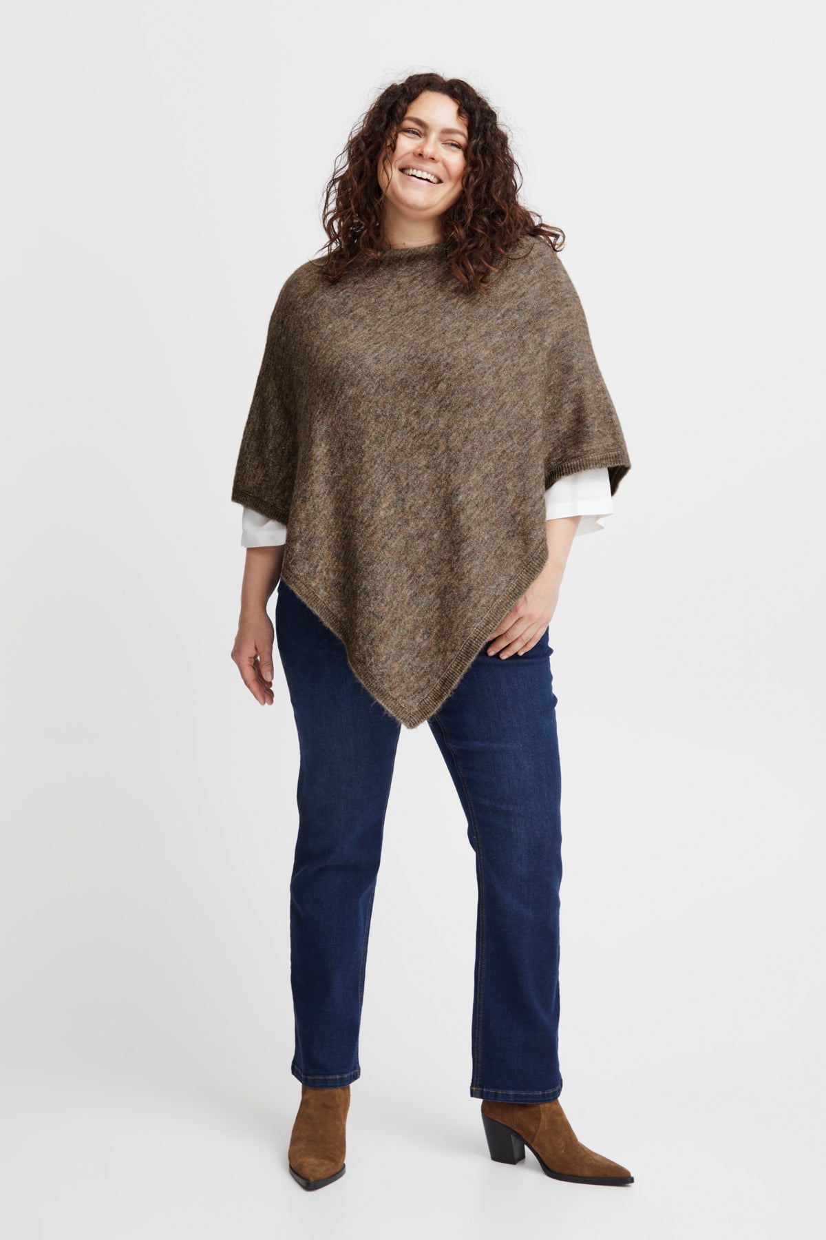 Sandy Alpaca Poncho