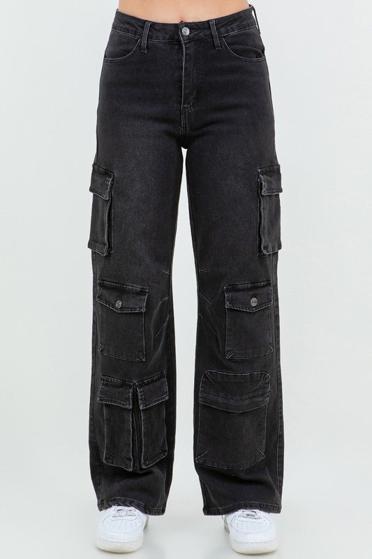 Multi Pockets Gallabuxur