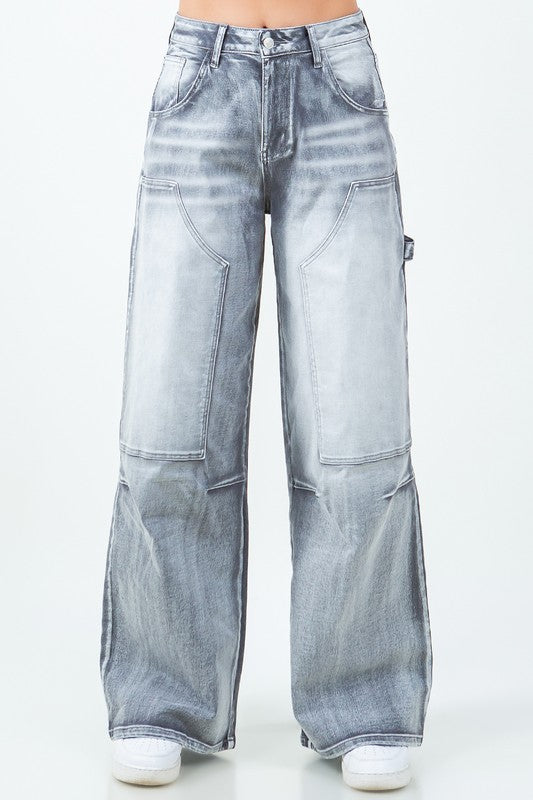 Pachwork Wide Leg Jeans