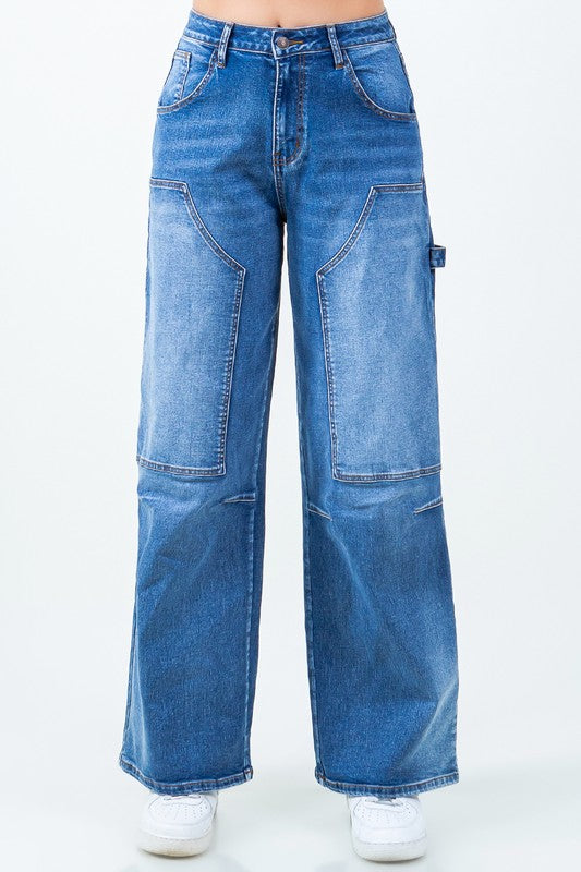 Pachwork Wide Leg Jeans