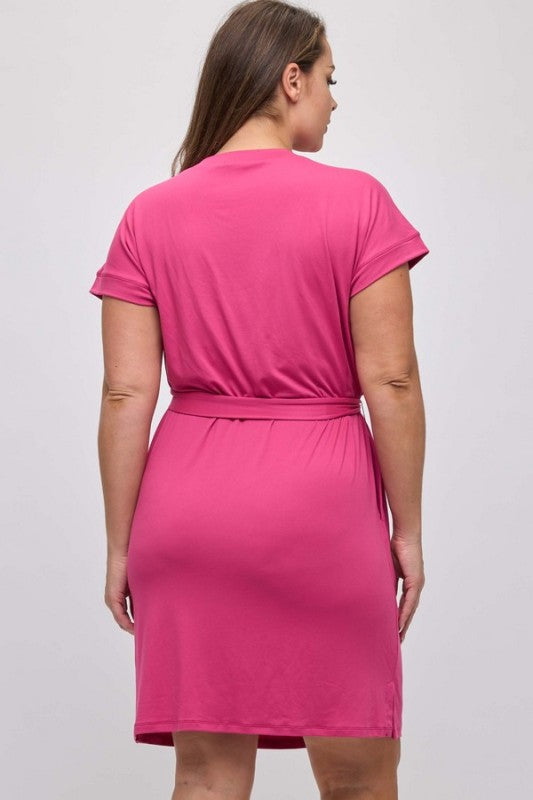 Bleikur Slaufukjóll