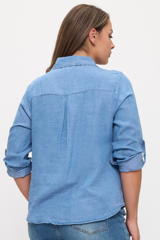 Denim Look Skyrta