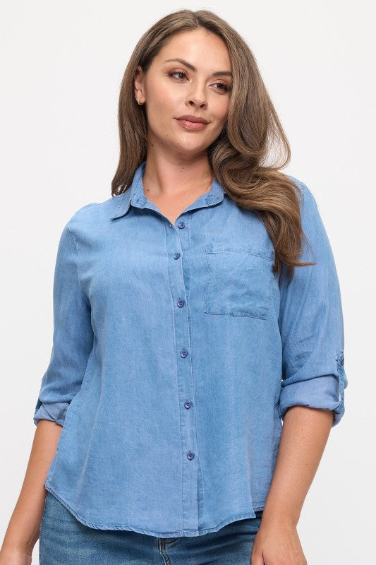 Denim Look Skyrta