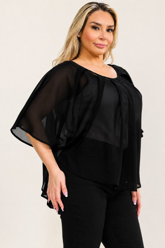 Cape Overlay Toppur