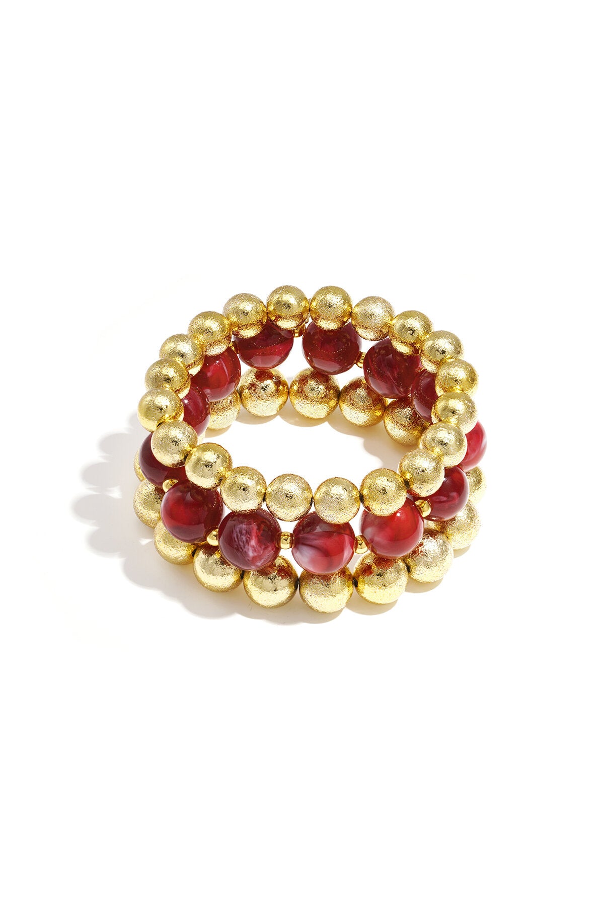 Red Bead Armband - 3 stk