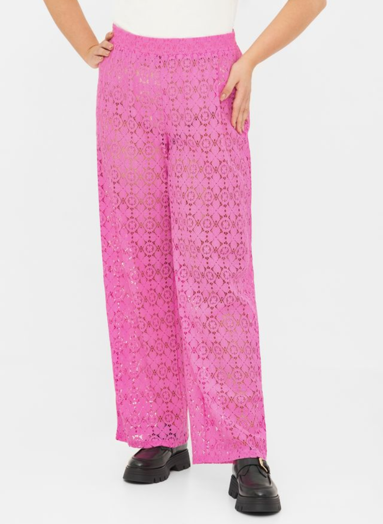 Fuchsia Lace Pants