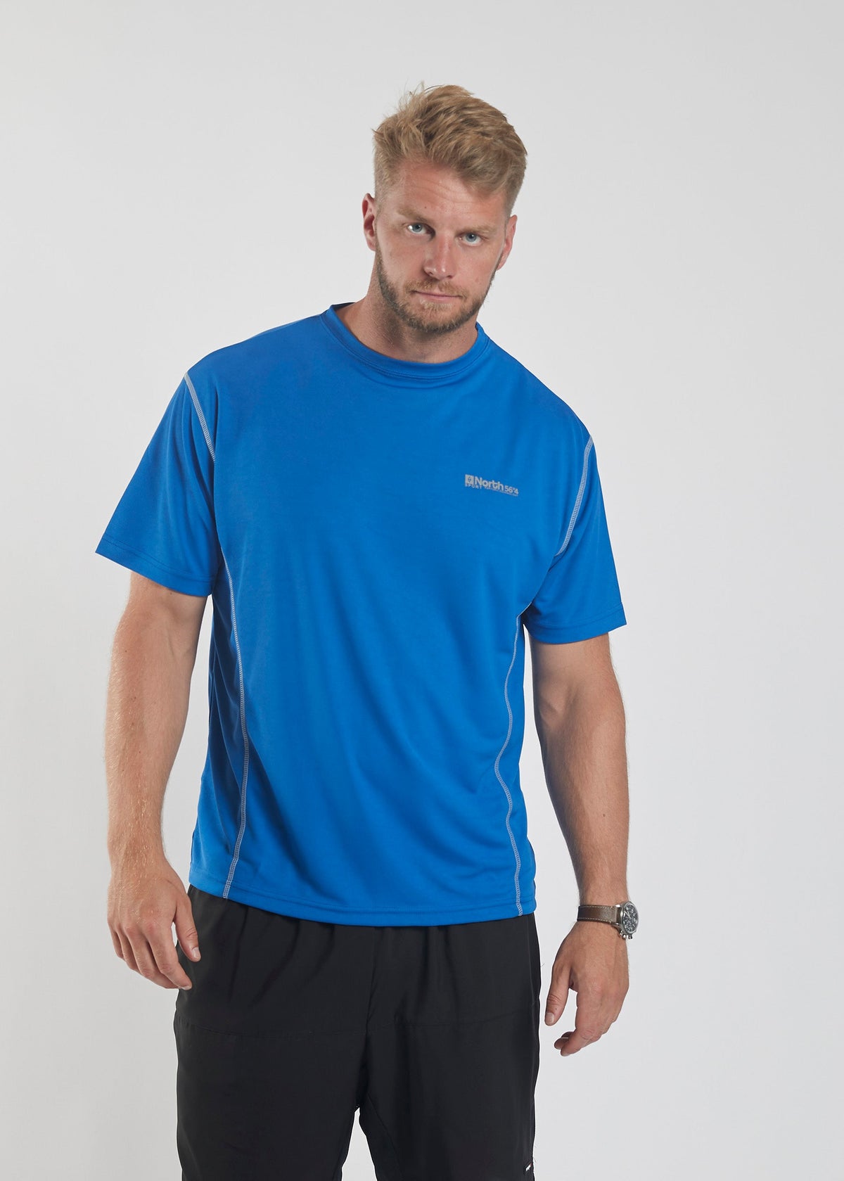 Sport Tech Stuttermabolur - Blár