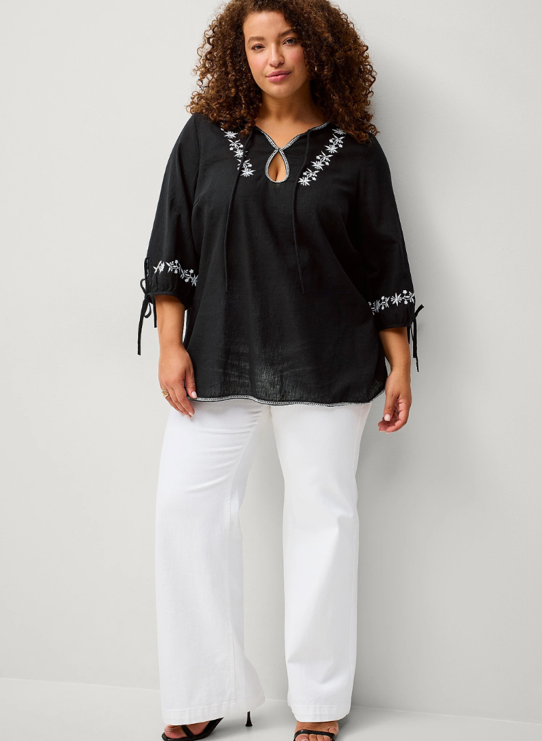 Flex Embroded Blússa