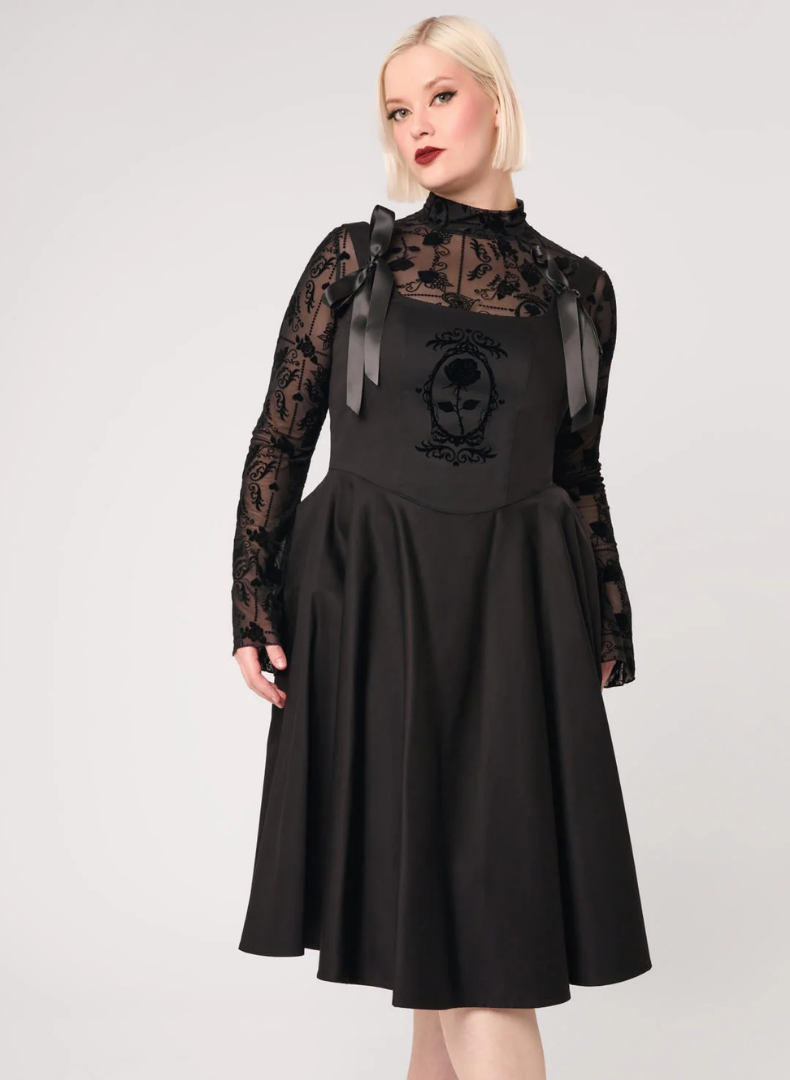 Esme Black Mesh Toppur
