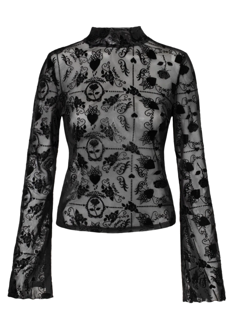 Esme Black Mesh Toppur