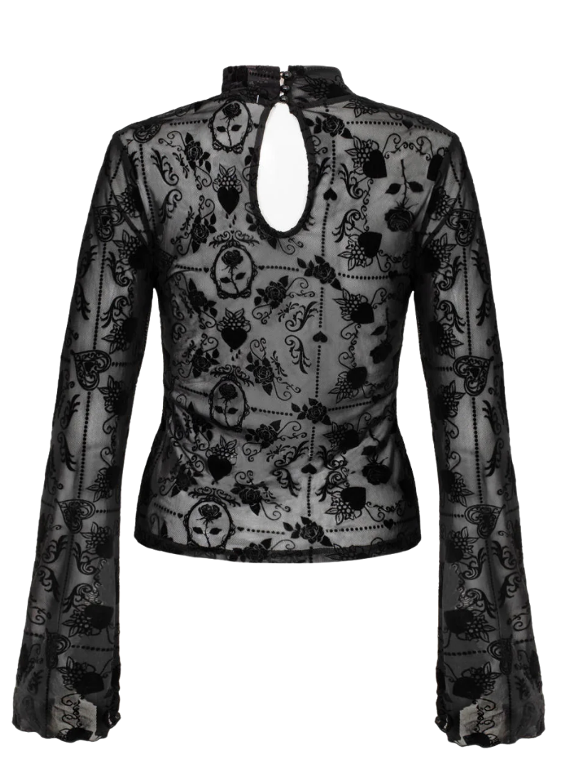 Esme Black Mesh Toppur