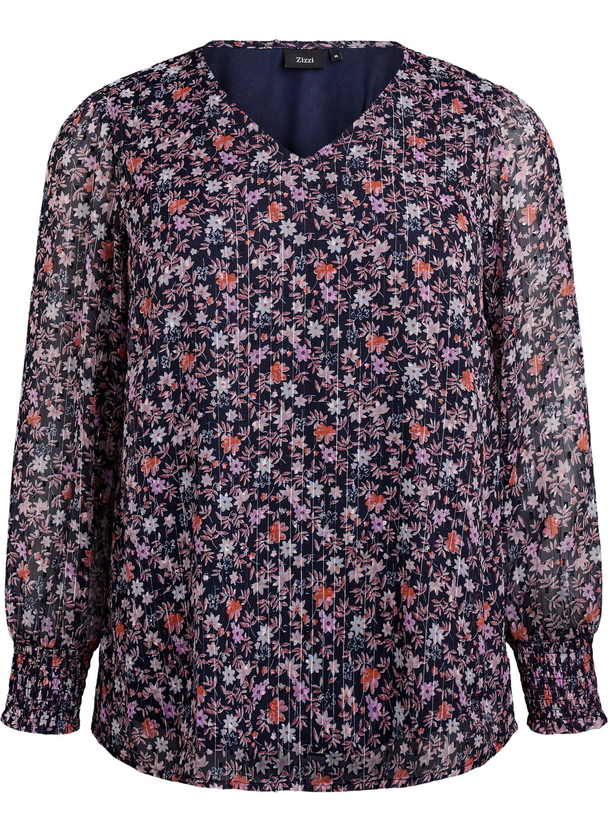 Oline Blússa - Navy Flower