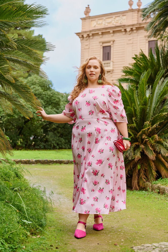 Pink Yarrow Hælar - Wide Fit
