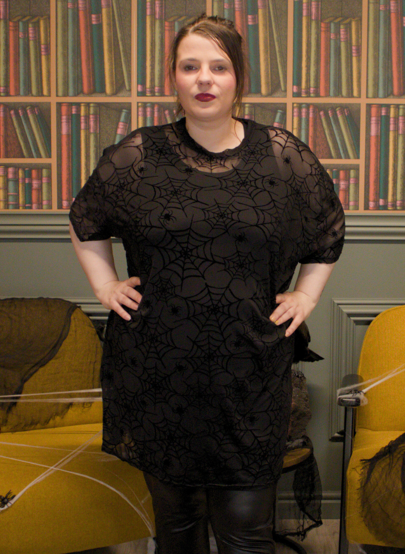 Spider Web Mesh Kjóll