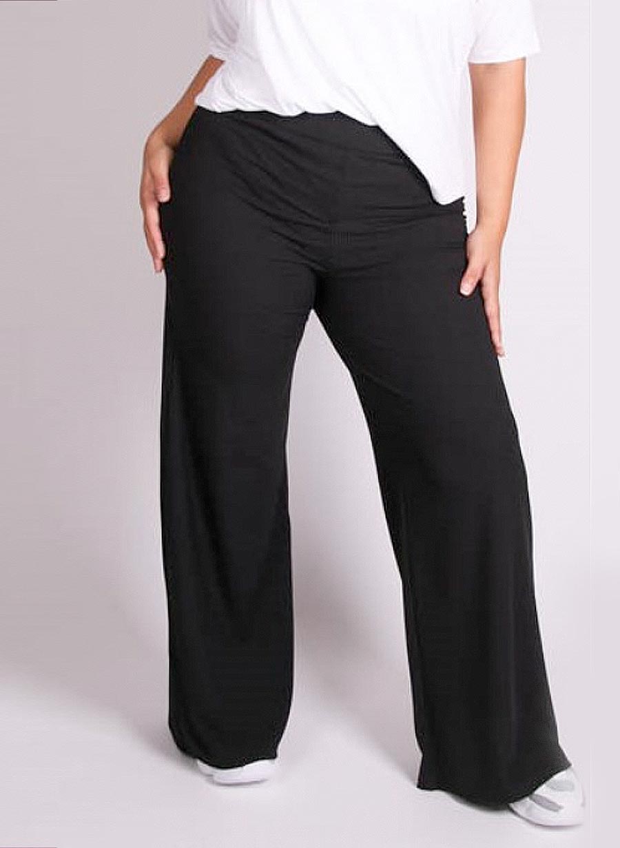 Rib Wide Leg Buxur