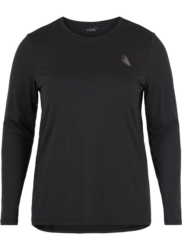 Abasic Síðerma Bolur - Svartur