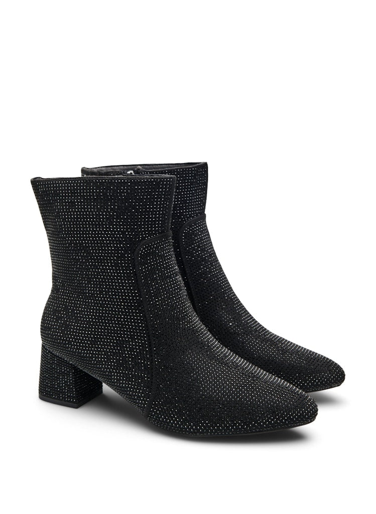 Clara Glitter Booties - Wide Fit