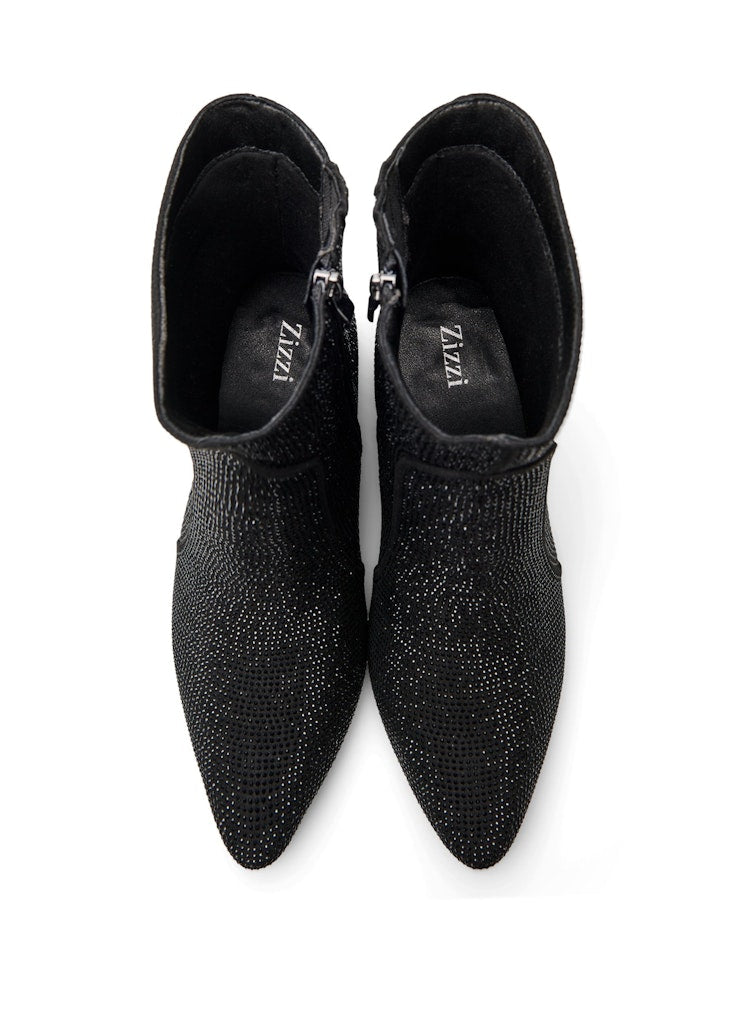 Clara Glitter Booties - Wide Fit