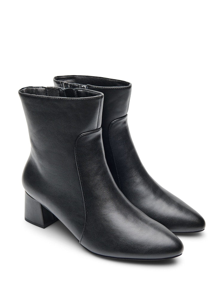 Clara PU Booties - Wide Fit